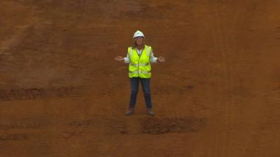 The BBC's Ali Moore at Fortescue Metals' Cloudbreak mine