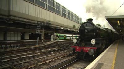 Steam train at Victoria