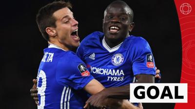 N'Golo Kante celebrates scoring