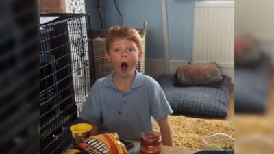 Hayden, nine, won the chance to be Aston Villa's mascot for their Championship play-off final game.