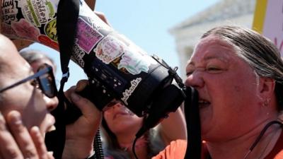 Protestor in Washington