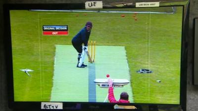 Club umpires test their decisions against Hawk-Eye