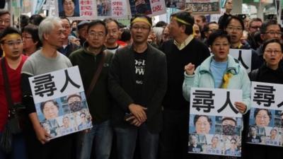 Protesters in Hong Kong