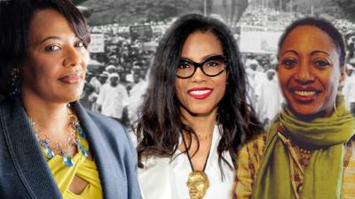 Dr Bernice King, Professor Ilyasah Shabazz and Samia Nkrumah