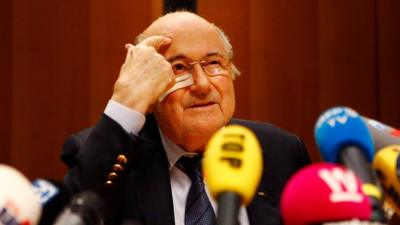 Sepp Blatter during a press conference 21 December 2015