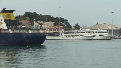 Ships on Lesbos