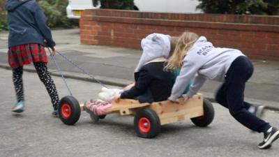 Youngsters playing