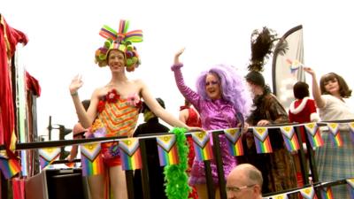 The parade left Festival Park at midday and finished at Glasgow Green