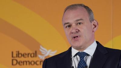 Ed Davey speaks at the Liberal Democrats' annual conference