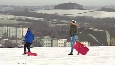 Sledging in Lickey Hills