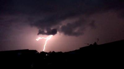 Lightning over Aberdeen