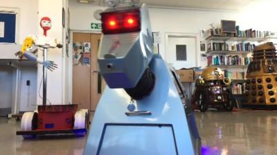 Stephen Fearn's replica of Doctor Who robot K-9