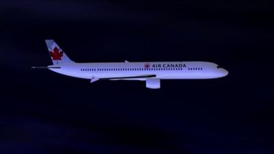 Graphic shows Air Canada plane