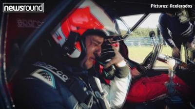 Barrichello in tears