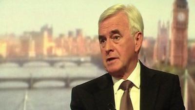 John McDonnell on TV screen