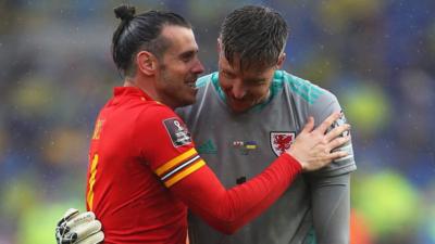 Gareth Bale and Wayne Hennessey