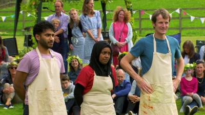 Tamal Ray, Nadiya Hussain and Ian Cumming