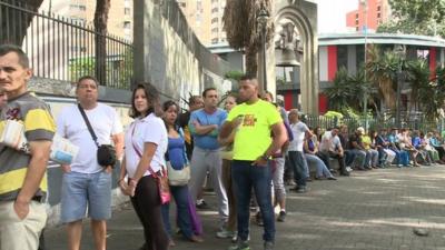 Voters queue for Venezuela election