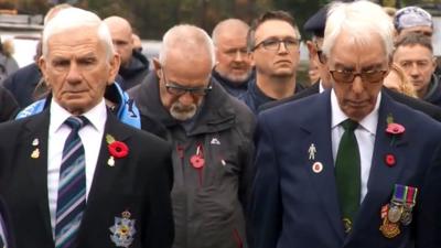 A crowd of people at an Armistice Day event