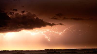 Lightninig over Winchester