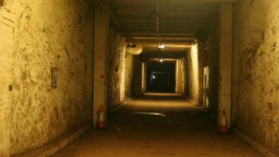 Inside Drakelow tunnels near Kidderminster, a three-mile long underground complex