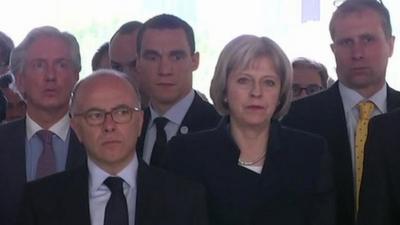 Bernard Cazeneuve and Theresa May