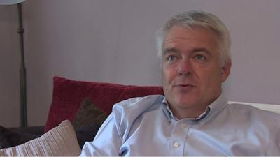 First Minister Carwyn Jones congratulates Geraint Thomas on Tour de France win