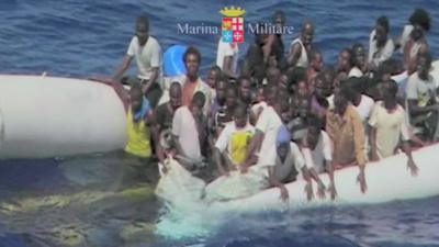 Migrants rescued from sea