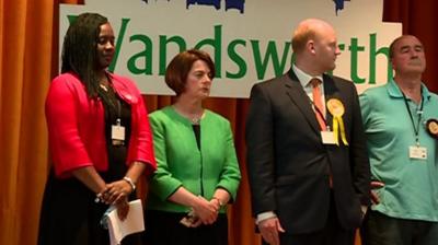 Financial Secretary to the Treasury Jane Ellison has lost her seat in Battersea.