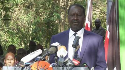 Kenyan opposition leader Raila Odinga