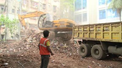 Collapsed building