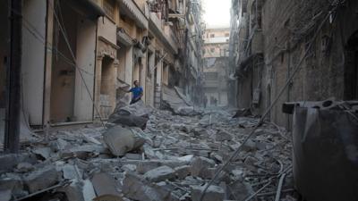 Aleppo after bomb