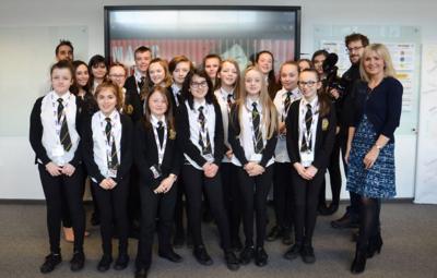 Sian Lloyd and the Maesteg School School Reporters