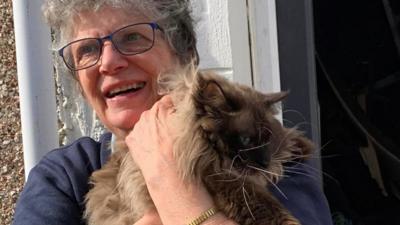 woman with missing cat