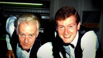 Steve Davis with his father Bill Davis