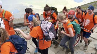 Rich climbing Snowdon in wheelchair