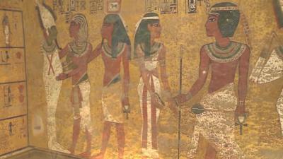 North wall of King Tutankhamun's burial chamber