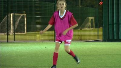 Young footballer Darcie