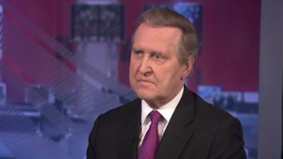 William Cohen on set on BBC World News America