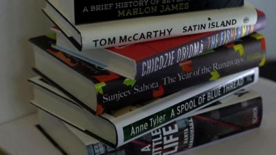 The six books shortlisted for the 2015 Man Booker Prize.