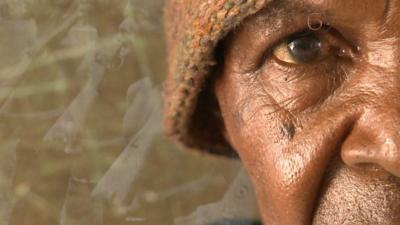 Closeup of Biafra veteran