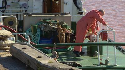 Fishing boat in Peterhead harbour