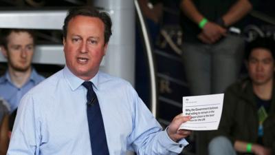 David Cameron and the government's EU leaflet