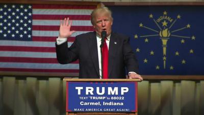 Donald Trump speaking in Indiana