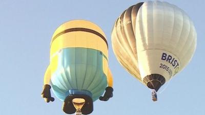 Hot air balloon takes to the skies