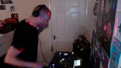 DJ streaming live sets from spare room