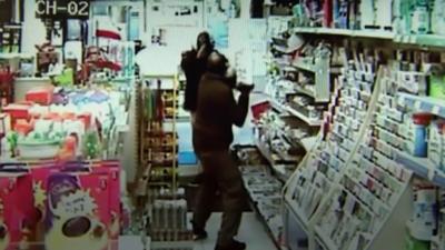 CCTV robbery in Aylesford shop