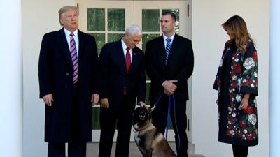 The president introduced Conan the dog