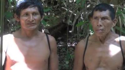 Members of the Wapichan community in the forest