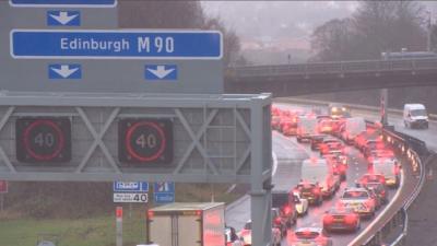 Traffic on the Forth Road Bridge